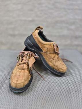Polo Sport Ralph Lauren Shoes Womens Size 5.5B Brown Leather Buckle Lace Up